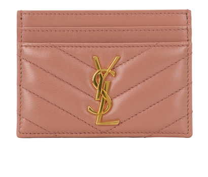 Saint Laurent Cassandra Cardholder, &pound;175, Accessories, Pink, Leather, Front view
